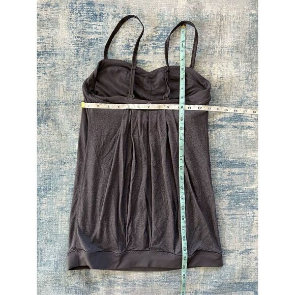 Lululemon Coal Gray Pure Focus Athletic Tank Top Size 4 - Picture 4 of 7